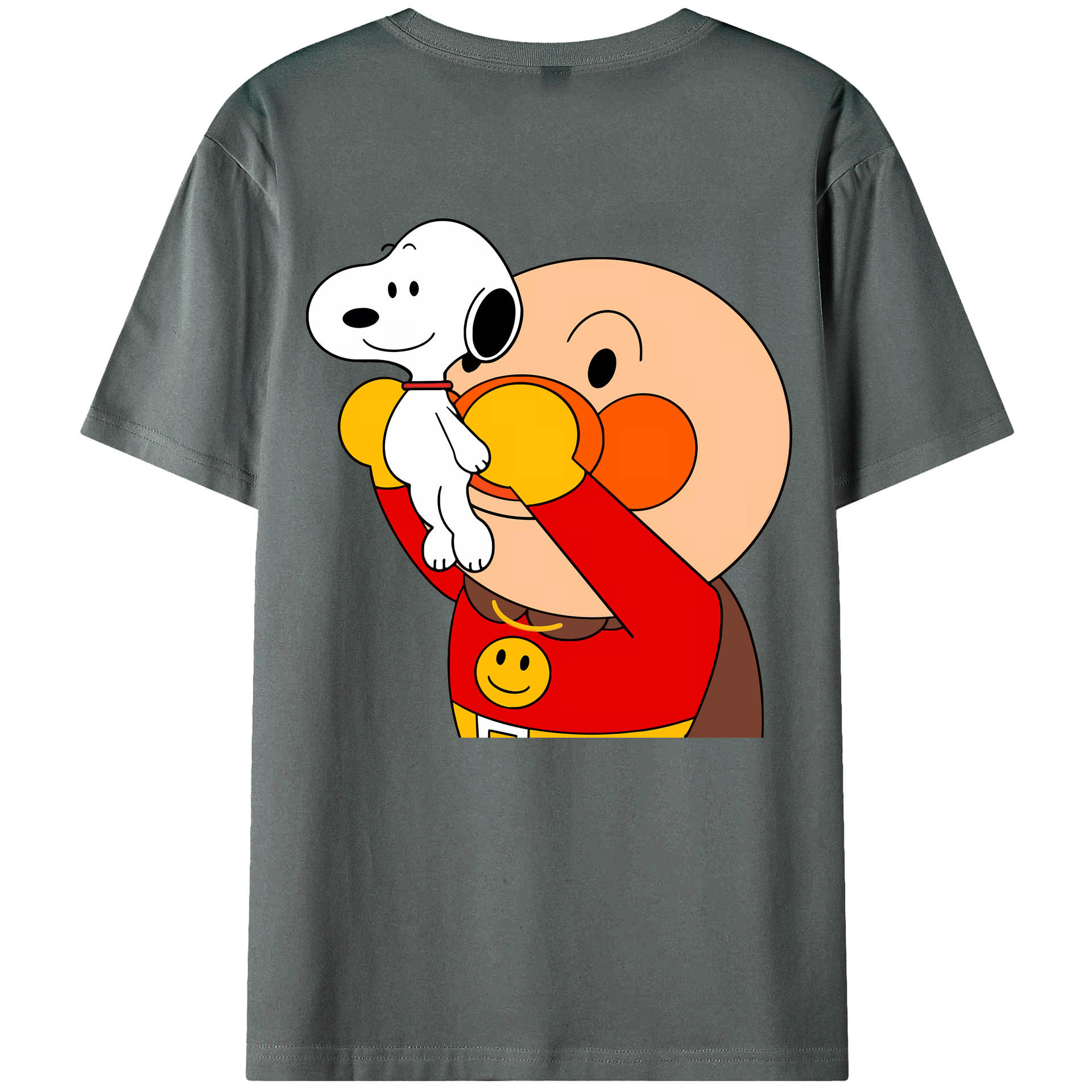 （画像用） アンパンマン Anpanman 綿100％ メンズ半袖Tシャツ（バックプリント） 通気性
